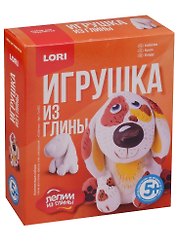 Набор для творчества LORI Игрушка из глины "Собачка" Гл-003