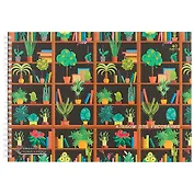 Альбом для рисования Unnika, "Книжные полки (графика)", А4, 40 листов, на гребне