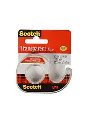 Лента клейкая 12,7мм*7,62м, прозрачная, диспенсер, блистер, 3M