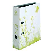 Папка архивная 80мм А4 "Green" белая, картон, Herlitz