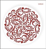 Трафарет пластиковый многоразовый Розетка классическая (30х30) (Р-06)
