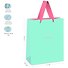 Пакет А6 14*11*6,5 "Bright turquoise" жен., бум.мат.ламинатПакет подарочный 11*14*6,5см MESHU "Bright turquoise", отд. фольгой, выборочный лак, матовая ламинация - 1