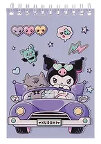 Блокнот А6 60 листов, клетка, "Куроми-3" гребень