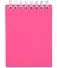 Блокнот А7 80л кл. "LINE NEON" розовый, пласт.обл, спираль - 0