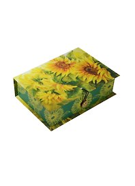 Коробка-шкатулка Феникс презент Подсолнухи M 20*14*6см 36505