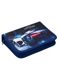Пенал 1отд. "Space auto" 20*14см, молния, ткань, 2 откид планки