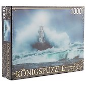 Пазл Königspuzzle 1000 эл. 68,5*48,5см. Маяк и шторм ГИК1000-6531 - 1