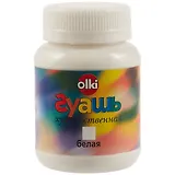 Гуашевая белая краска olki, 100 мл