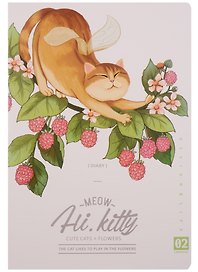 Тетрадь общая «Flying cat», 44 листа в клетку, А5, в ассортименте - Languo