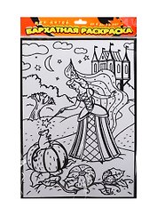 Бархатная раскраска 1637 (Фея) (гел. краски) (пакет)