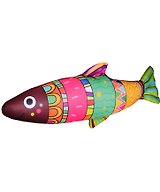Игрушка-антистресс Рыбка разноцветная в полоску 60 см (АН2017-16)