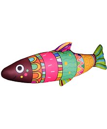 Игрушка-антистресс Рыбка разноцветная в полоску 60 см (АН2017-16)