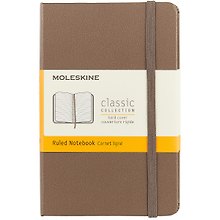 Записная книжка «Classic Pocket» А6, 96 листов в линейку, коричневая, Moleskine