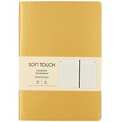 Ежедневник недатированный «Soft Touch» А5, винтажное золото, 136 листов, экокожа, Listoff