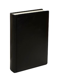 Ежедневник недат. А5 198л "Гранд" нат.кожа, черн., тонир.блок, КанцБург