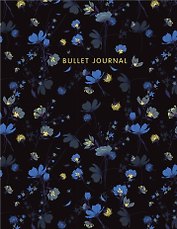 Книга для записей А5 144стр тчк. "Bullet Journal (полночные цветы)"