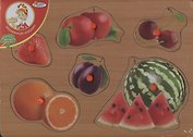 Рамка-вкладыш деревян. Фрукты (2921-4FRUIT) (167264) (29х21) (Играем вместе)