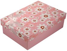 Коробка подарочная "Ромашки" розовая, 24*17*8см