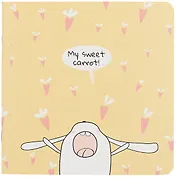 Записная книжка 17*17 40л нелин. "Bunny", морковки, мягк.переплет, микротекстурирование