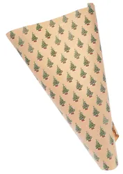 Бумага упаковочная 70*100см "Ёлкасшариками"крафт,НГ,инд.уп.