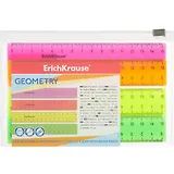 Линейки 04шт "Neon Solid" 15см (роз., оранж., желт., зелен.) zip-пак., ERICH KRAUSE