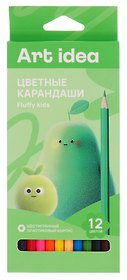 Карандаши цветные «Fluffy Kids», Art idea, 12 цветов