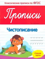 Прописи: Чистописание. Старшая группа