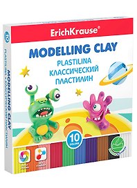 Пластилин «Monsters», 10 цветов, 150 г, со стеком, Erich Krause