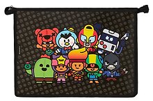 Папка для тетрадей А4 "Brawl Stars. Бравлы-герои" молния, пластик