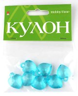 Набор для творчества Альт, Кулон полупрозрачный Сердце 18*22,5*7мм, 5цв, 7шт