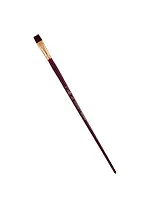 Кисть художественная Вернисаж, синтетика бордовая, плоская, длинная ручка №10, Гамма
