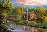 Пазл 4000К 34512 Дом у реки фэнтези (HQC)
