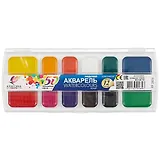 Краски акварельные 12цв "Классика Юбилейная" пл/уп., б/к., Луч