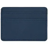 Чехол для карточек (3 отделения) (темно-синий) (эко кожа, нубук) (10,5х7)
