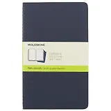 Набор книг для записей Moleskin Cahier Journal Large, 3 штуки, синие, 40 листов, А5