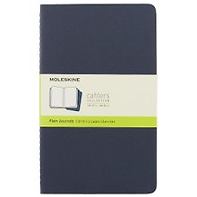 Набор книг для записей Moleskin Cahier Journal Large, 3 штуки, синие, 40 листов, А5