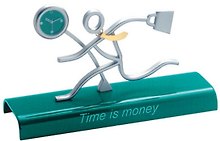 Сувенир, Феникс, Настольные часы, Time is money, 15х5, кварцевые
