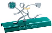 Сувенир, Феникс, Настольные часы, Time is money, 15х5, кварцевые