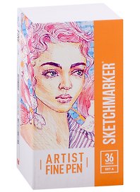Ручки капиллярные 36цв Artist fine pen Set A, к/к, Sketchmarker