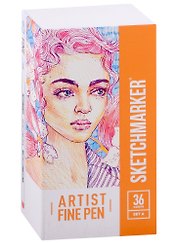Ручки капиллярные 36цв Artist fine pen Set A, к/к, Sketchmarker