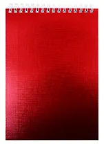 Блокнот "METALLIC", А5, 80 листов, клетка, красный