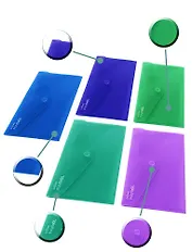 Папка на кнопке 225*125мм "Classic Assorted" ,SNOPAKE