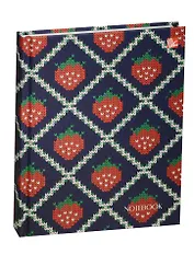 Записная книжка А6 96л "Орнамент. Вязанный узор (клубника)" 7БЦ, мат.лам., "мокрый шелк", Listoff