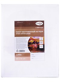 Холст на МДФ "Хобби" 50*70см, 100% индийский хлопок, 250 г/м2, мелкое зерно, Гамма