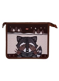 Папка для тетрадей «Raccoon» А5, пластик, на молнии, 1 отделение, Hatber