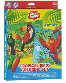 Набор д/творчества Tropical Birds Coloring Set ArtBerry®/Артберри (пластилин 6цв+воск. мелки 8цв+2 раскрас.) 36969