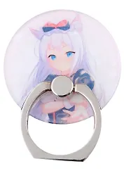 Держатель-кольцо для телефона Аниме Девушка с ушками (Сёдзё) (цветная) (металл) (коробка)