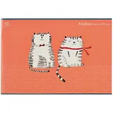Альбом для рисования Unnika, "Полосатые котики", А4, 40 листов, на скрепке