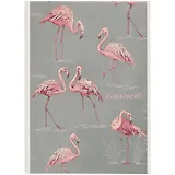 Блокнот в клетку «Розовые фламинго», 40 листов, А5