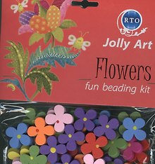Набор цветных деревянных бусин для творчества Jolly Art (115-33-3) (упаковка)